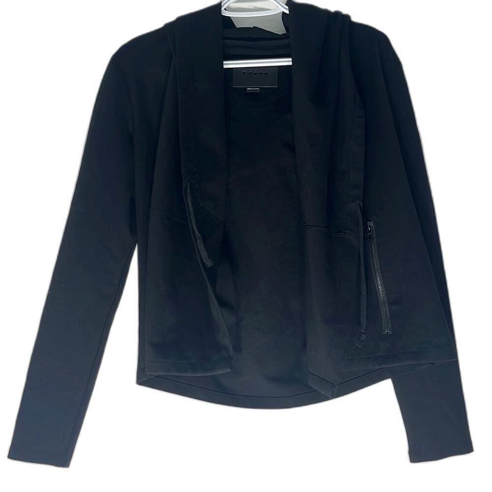 Blank Nyc Black Moto Jacket Basic Minimalist Hood… - image 2